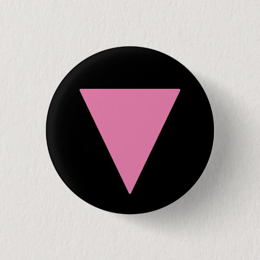 LGBTQ+ Roze driehoek Ronde Button 3,2 Cm (Voorkant)