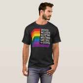 LGBTQ+ Safe Space Rainbow Pride Inclusion Design T-shirt (Voorkant volledig)
