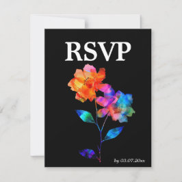 🌈 LGBTQ Samen Opstijgend Bloemblaadjes & Trots RSVP Kaartje