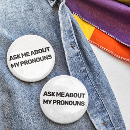 LGBTQ seksvloeistof vraag me naar mijn uitgesproke Ronde Button 7,6 Cm