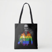 LGBTQ Skeleton drink Koffieschedel Tote Bag (Voorkant)