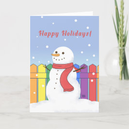 LGBTQ Sneeuwman Kerstkaart Feestdagen Kaart