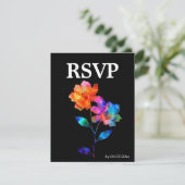 🌈 LGBTQ Soaring Together  Petals & Pride  RSVP Kaartje (Staand voorkant)