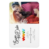 LGBTQ - sparen het Manuscript van de Datum met Fot Magneet (Verticaal)