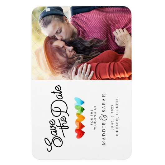 LGBTQ - sparen het Manuscript van de Datum met Fot Magneet (Verticaal)