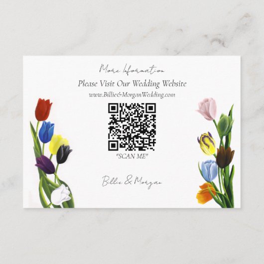 LGBTQ spelen Tulpen Bloemen Informatiekaartje (Achterkant)