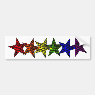 LGBTQ Star PRide Equality Bumpersticker