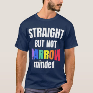 LGBTQ-steun rechte maar niet smalle LGBTQ T-shirt