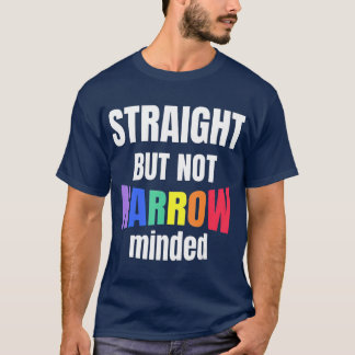 LGBTQ-steun rechte maar niet smalle LGBTQ T-shirt