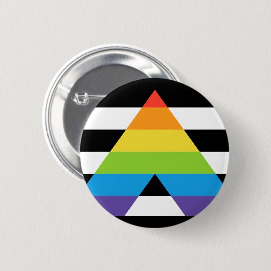 LGBTQ Straight Ally Pride Vlag Ronde Button 5,7 Cm (Voorkant /achterkant)