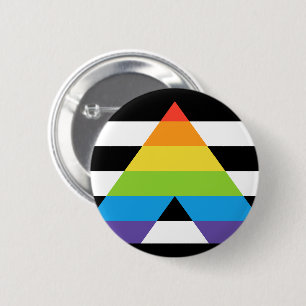 LGBTQ Straight Ally Pride Vlag Ronde Button 5,7 Cm