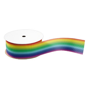 lgbtq strepen van de regenboogvlag - grosgrain lint