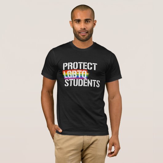 LGBTQ-studenten beschermen - LGBTQ-rechten - -  T-shirt (Voorkant volledig)