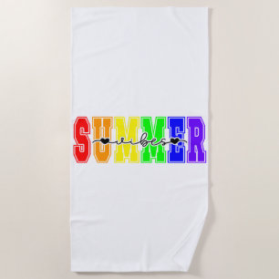 LGBTQ Summer Vibes Rainbow Pride Strandlaken