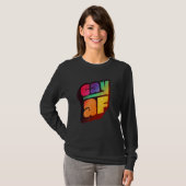 Lgbtq+ Support Gay Af Halftone Edition T-shirt (Voorkant volledig)