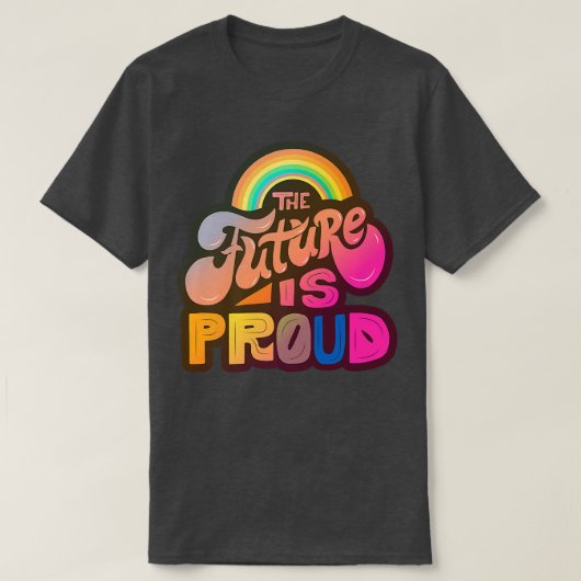 LGBTQ+ Support - The Future is Pride Premium Copy T-shirt (Design voorkant)