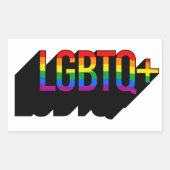 LGBTQ+ T-Shirt Rechthoekige Sticker (Voorkant)