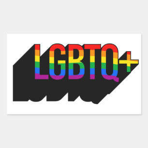 LGBTQ+ T-Shirt Rechthoekige Sticker