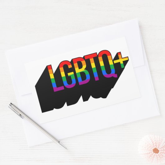 LGBTQ+ T-Shirt Rechthoekige Sticker (Envelop)