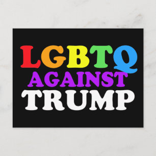 LGBTQ tegen Trump Briefkaart