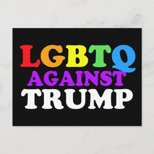 LGBTQ tegen Trump Briefkaart (Voorkant)