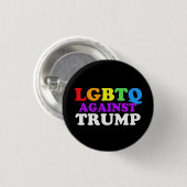 LGBTQ tegen Trump Ronde Button 3,2 Cm (Voorkant /achterkant)