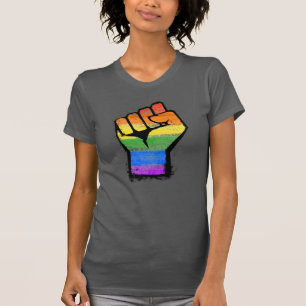 LGBTQ Traditionele Regenboog Pride Vuist T-shirt