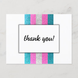 LGBTQ Trans Chic Modern Wit Bruiloft Glitter Briefkaart