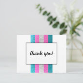 LGBTQ Trans Chic Modern Wit Bruiloft Glitter Briefkaart (Staand voorkant)