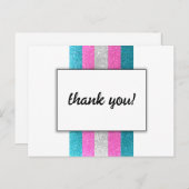 LGBTQ Trans Chic Modern Wit Bruiloft Glitter Briefkaart (Voorkant / Achterkant)