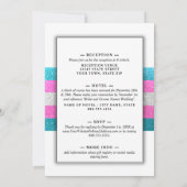 LGBTQ Trans Chic Modern Wit Bruiloft Glitter Kaart (Achterkant)