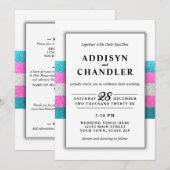 LGBTQ Trans Chic Modern Wit Bruiloft Glitter Kaart (Voorkant / Achterkant)