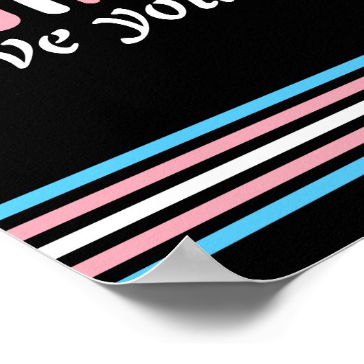 LGBTQ Transgender Flag: Leef je ware zelf Poster (Hoek)