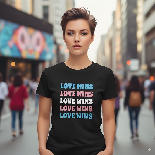 LGBTQ Transgender Pride Aangepaste Herhalingstekst T-shirt