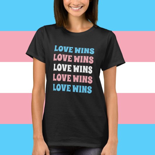 LGBTQ Transgender Pride Aangepaste Herhalingstekst T-shirt