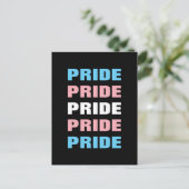 LGBTQ Transgender Pride Aanpasbare Herhaalde Tekst Briefkaart (Staand voorkant)