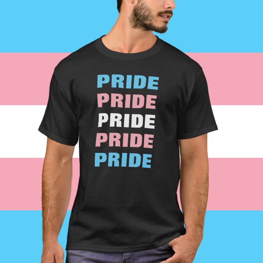 LGBTQ Transgender Pride Aanpasbare Herhaalde Tekst T-shirt