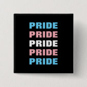 LGBTQ Transgender Pride Aanpasbare Herhaalde Tekst Vierkante Button 5,1 Cm (Voorkant)