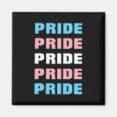 LGBTQ Transgender Pride  Herhaalde tekst Magneet (Voorkant)