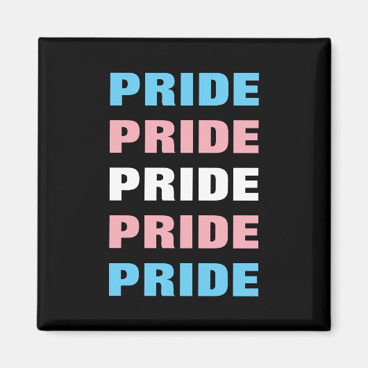 LGBTQ Transgender Pride Herhaalde tekst Magneet (Voorkant)