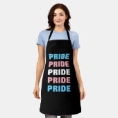 LGBTQ Transgender Pride Herhaalde tekst Schort (Gedragen)