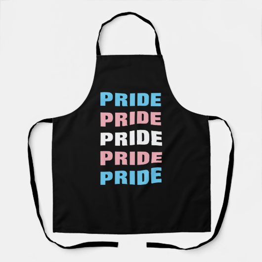 LGBTQ Transgender Pride Herhaalde tekst Schort (Voorkant)
