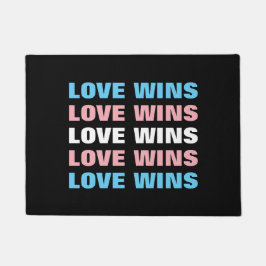 LGBTQ Transgender Pride Liefde Wint Herhaalde Teks Deurmat