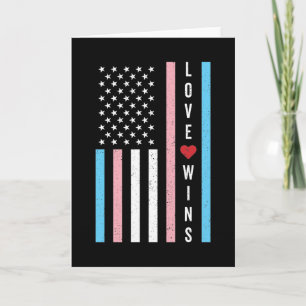 LGBTQ Transgender Pride Love Wins Amerikaanse Vlag Kaart