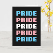 LGBTQ Transgender Proud Aangepaste Herhaalde Tekst Kaart (Gele Bloem)