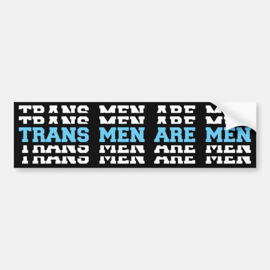 LGBTQ Transgender Trans Mannen zijn Mannen Bumpersticker (Voorkant)
