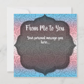  LGBTQ Transgender Valentijnsdag Kaart (Achterkant)