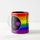 LGBTQ Tree of Life Recovery Gift Tweekleurige Koffiemok (Voorkant links)