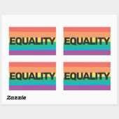 LGBTQ trots Gelijke regenboogvlag Rechthoekige Sticker (Vel)