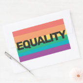 LGBTQ trots Gelijke regenboogvlag Rechthoekige Sticker (Envelop)
